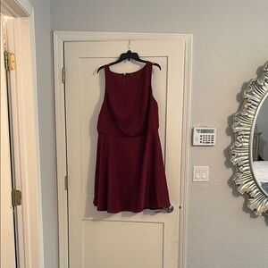 City Studio Red Halter Fit and Flare Mini Dress